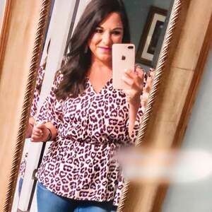 A NEW DAY • Pink | Purple Cheetah Leopard Animal Print Blouse Top